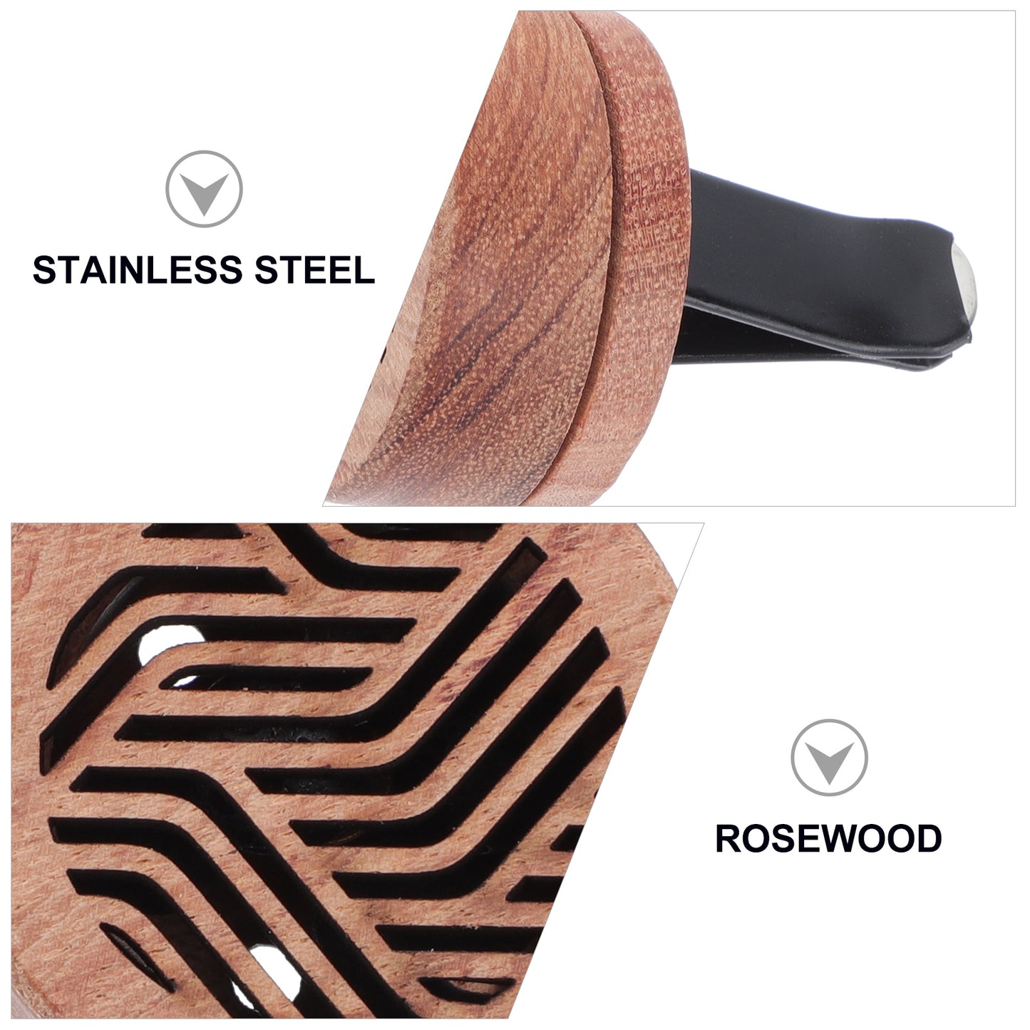 Aroma Wooden Car Vent Diffuser — Essential Oil Air Freshener