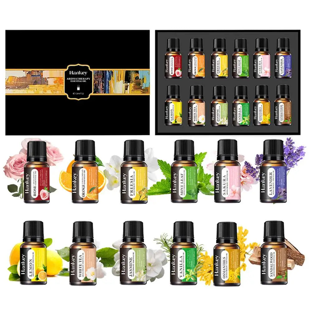 Aromatherapy Essential Oil Set – Natural Scent for Diffusers & Car Air Fresheners