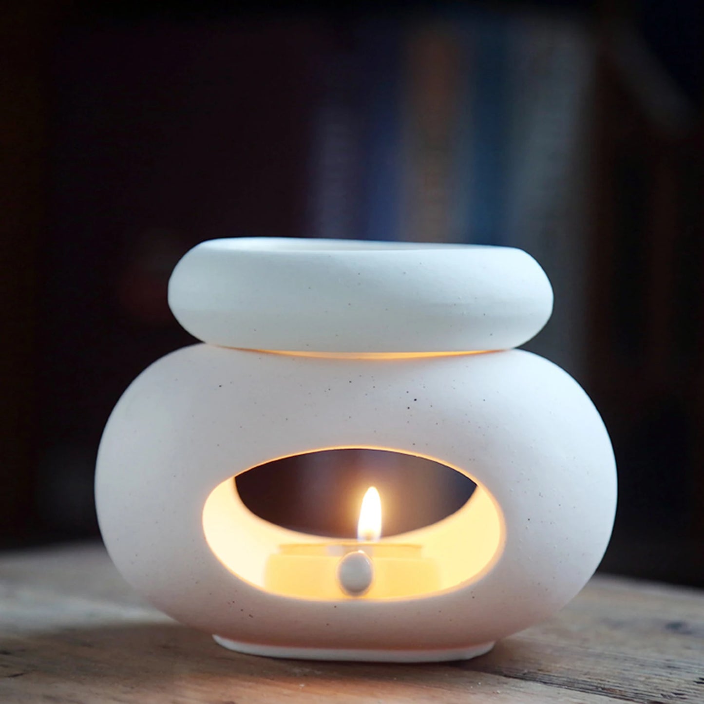Oval Essential Oil Burner – Large Capacity Aroma Oil Warmer