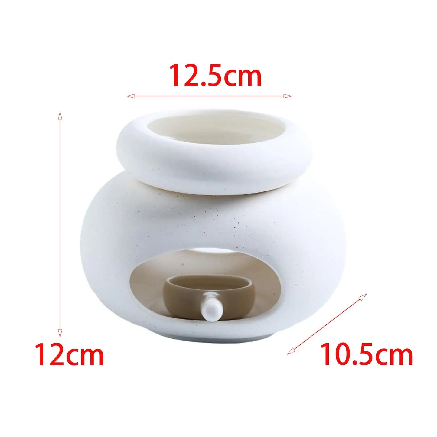 Oval Essential Oil Burner – Large Capacity Aroma Oil Warmer