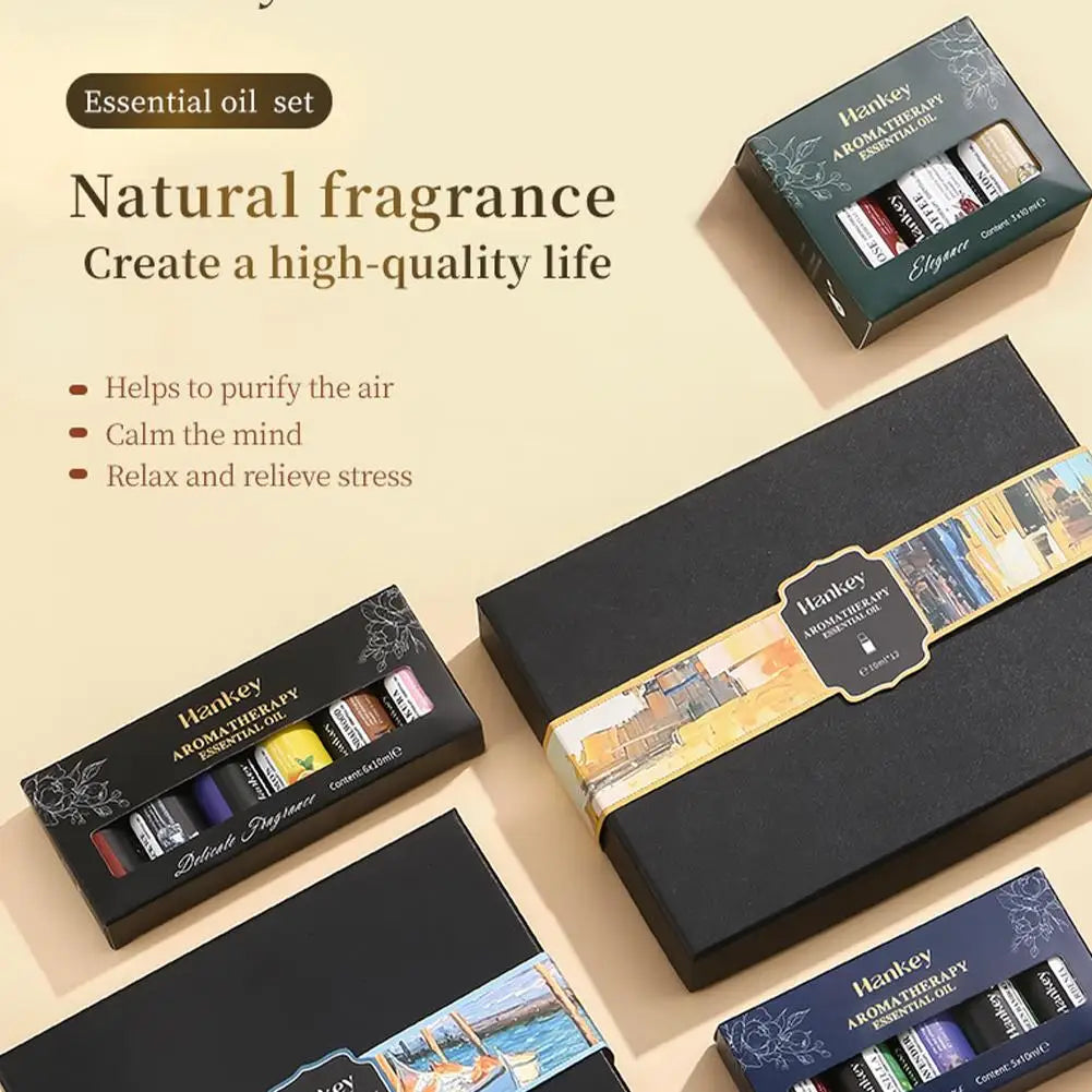 Aromatherapy Essential Oil Set – Natural Scent for Diffusers & Car Air Fresheners