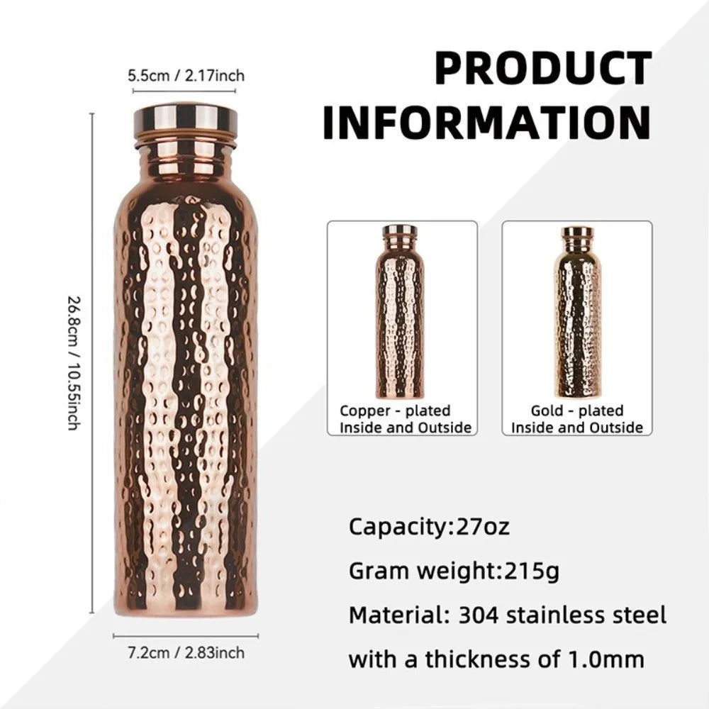 Premium 800ml Copper Water Bottle