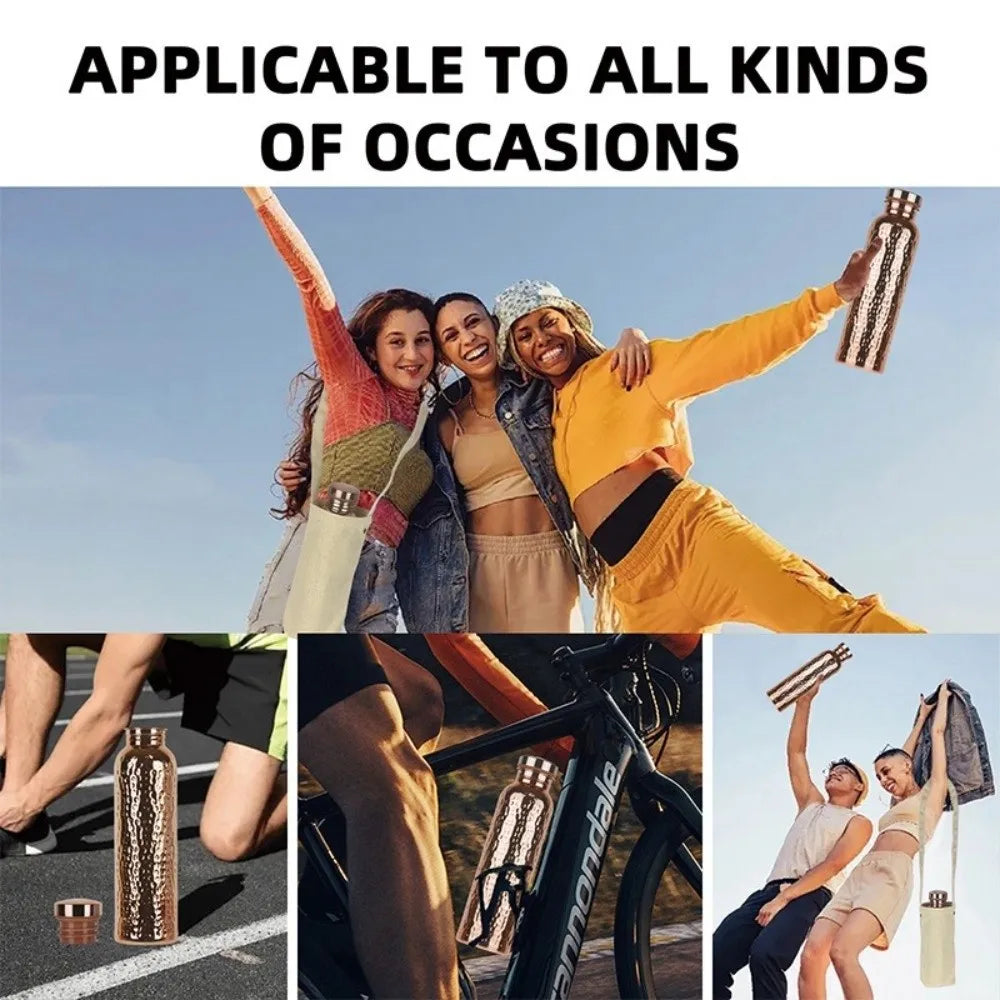 Premium 800ml Copper Water Bottle