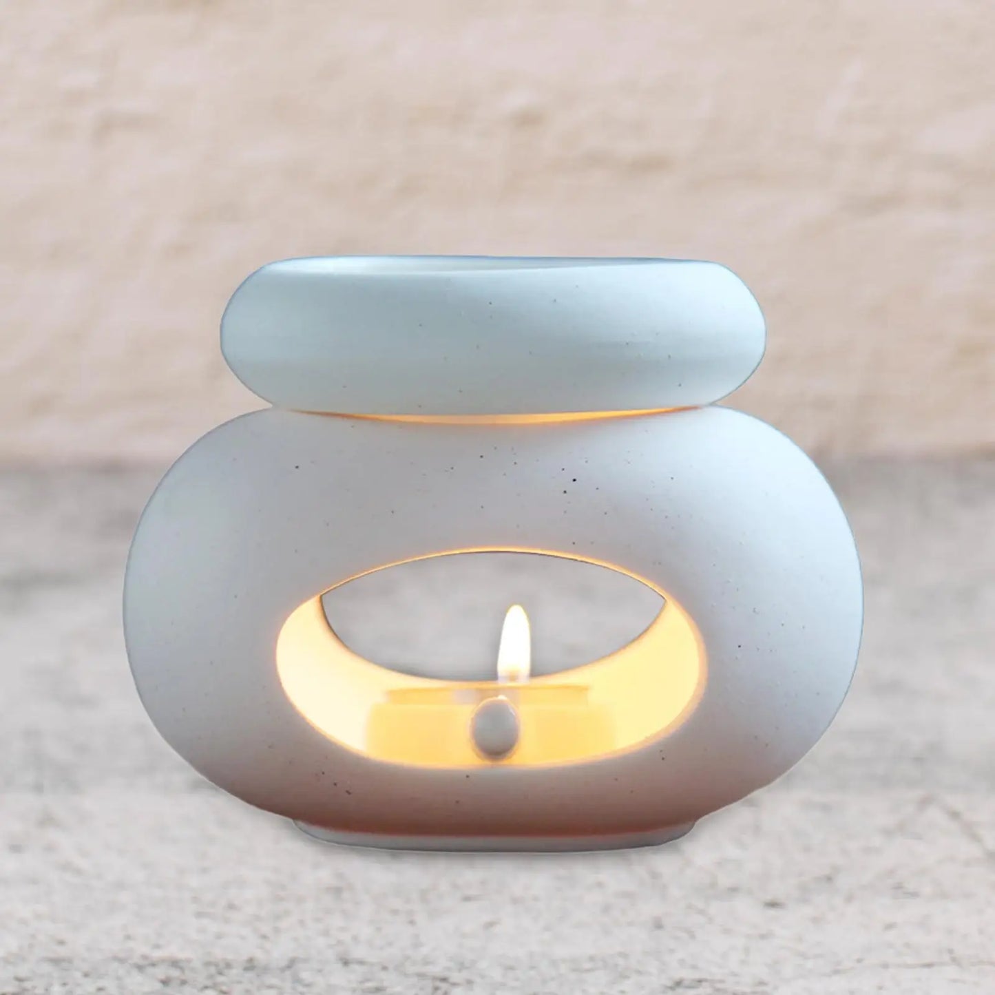 Oval Essential Oil Burner – Large Capacity Aroma Oil Warmer