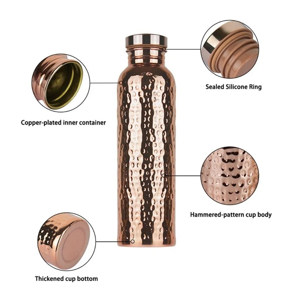 Premium 800ml Copper Water Bottle