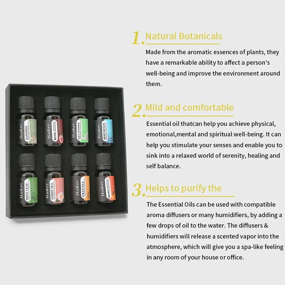 Aromatherapy Essential Oil Set – Natural Scent for Diffusers & Car Air Fresheners