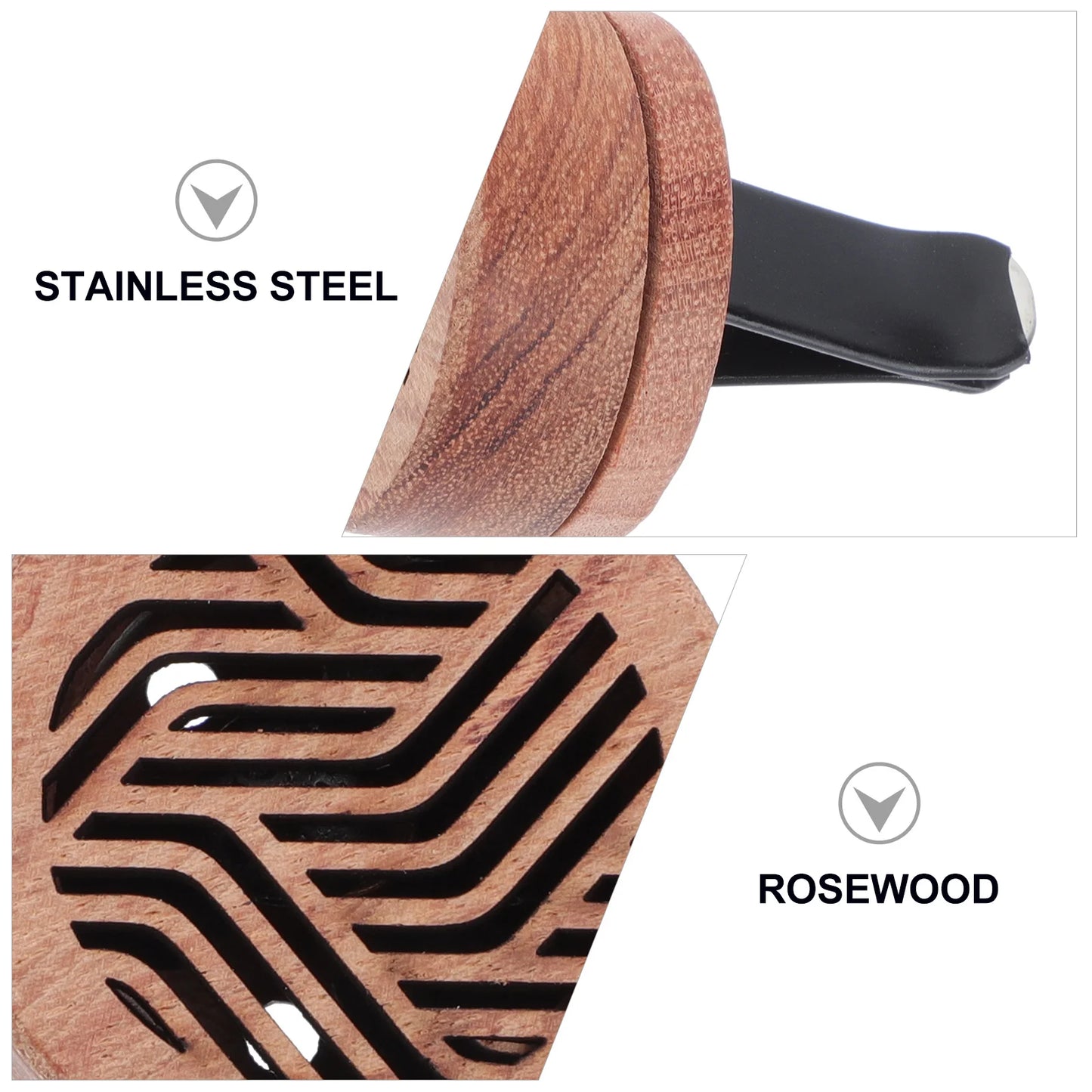 Aroma Wooden Car Vent Diffuser — Essential Oil Air Freshener