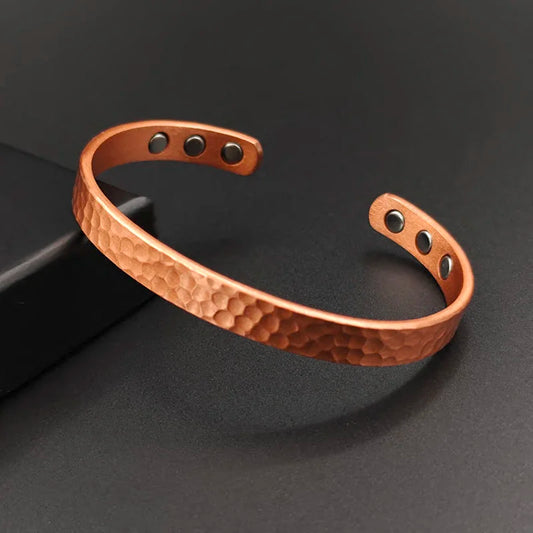 Vintage 99.9% Pure Copper Magnetic Cuff Bracelet (Unisex)